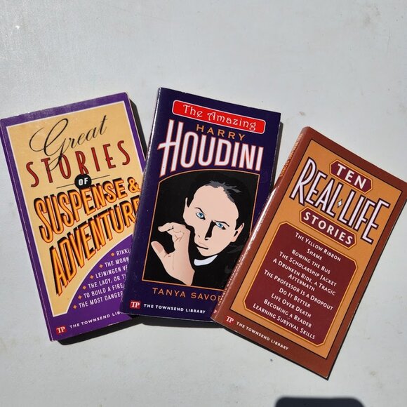 Set of 3 Book Bundle Harry Houdini Short Stories Suspense Adventure  Books Makes - Picture 1 of 10